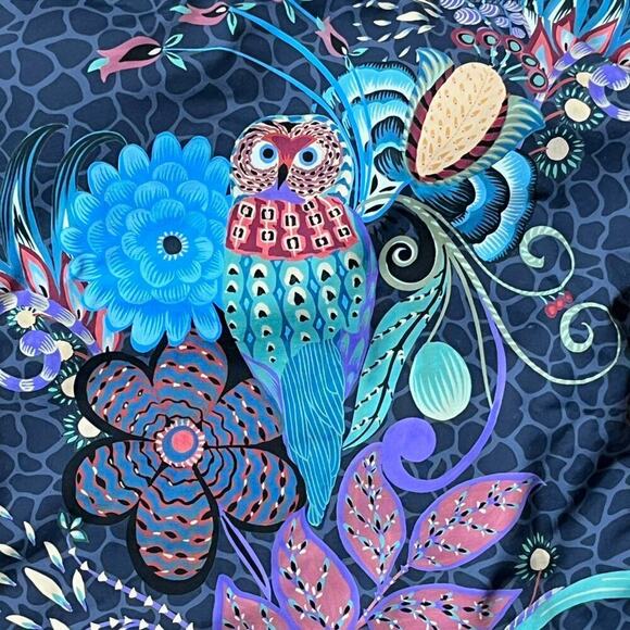 Johnny Was Women's Swimsuit XS Sea Owl Print Floral Square Neck One Piece NWT - Picture 8 of 16